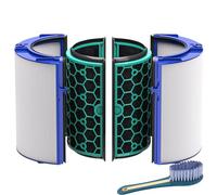 Leemone TP04 Véritable filtre HEPA de rechange pour purificateur d'air Dyson TP04 HP04 DP04 TP05 DP05, filtre HEPA en verre combiné à 360° et filtre à charbon actif (lot de 1)
