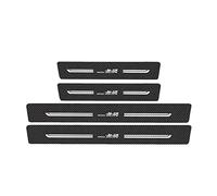 Leenax Enterprises 4 pcs Carbone Fibre Plinthes SeuilsProtecteur, pour Honda Mugen Logo 2016 2017 2018 2019 2020 2021 Anti-Dirty Anti-dérapantes RéSistant Aux Rayures Autocollant