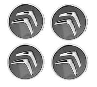 Leenax Enterprises 4 Pièces Auto ABS Cache moyeux, pour Citroen Picasso Aircross Grand C5 Wagon (60MM) Capuchons Centre Roue Anti-poussière Étanches Antirouille Décoration Accessoires,B/Grey