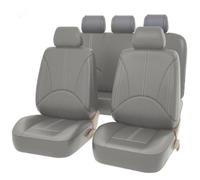 Leenax Enterprises 9Pcs 5 sièges Voiture Cuir Ensembles Housses siège, pour Citroen C3 Aircross C4 Aircross C5 Aircross C5 Aircross S Confortables Nonslip Imperméable Protection Accessoire,F/Grey