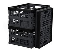 Leendines Cagette Pliable Plastique, Caisse Pliable en Plastique, Lot de 3