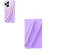 Leeneen Étui de téléphone en silicone pour rouge à lèvres avec support de brillant à lèvres, support de carte de téléphone pour iPhone et Android (violet)