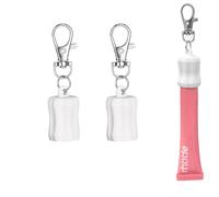 Leeneen Lot de 2 porte-clés pour gloss à lèvres Summer Friday, porte-baume à lèvres, étui portable pour femmes et mamans, blanc, M