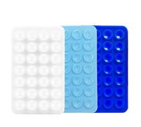 Leeneen Lot de 3 ventouses adhésives pour téléphone - 28 ventouses - Support mural à ventouse pour alimentation mobile de voiture (bleu et blanc)