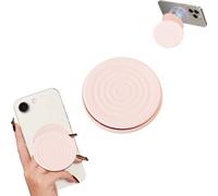 Leeneen Poignée magnétique puissante pour téléphone compatible avec Magsafe, détendez vos doigts de voiture - Anneau de support magnétique pour iPhone/Android - Accessoires amovibles (rose)