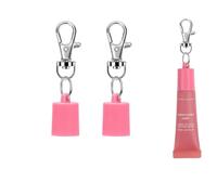 Leeneen Porte-clés pour gloss à lèvres Summer Friday, lot de 2 porte-baume à lèvres, étui portable pour femmes et mamans, rose, M