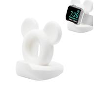 Leeneen Support de chargeur en silicone pour Apple Watch, compatible avec Apple Watch Series Ultra2/Ultra/10/9/8/SE2/7/6/SE/5/4/3/2/1 Station de charge pour iWatch mignonne, prend en charge la table