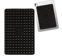 Leeneen Support de tablette en silicone avec ventouse, mains libres, miroir de douche, support de téléphone, vidéos et selfies. Pour tous les iPad de 13,7 x 21,1 cm (noir)