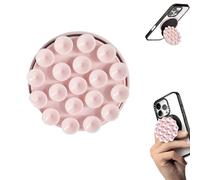 Leeneen Support magnétique puissant à ventouse pour téléphone, compatible Mag-Saf avec support, prise en main sûre pour une visualisation mains libres, pour iPhone et téléphones Android (rose)