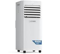LEENON Climatiseur Mobile 9000 BTU, 4 en 1 Climatisation avec Déshumidificateur et Mode Sommeil, Clim Mobile Silencieuse, Kit Fenêtre Fourni, Télécommande, Minuterie 24H, usqu'à 35m²