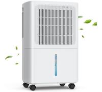 LEENON Deshumidificateur d Air 12L, Déshumidificateur Maison Electrique Silencieux con 3 Modes, Minuterie 24H, Séchage du Linge, Drainage Continu, Arrêt Auto, 30m² avec pour Salles de Bains, Chambres
