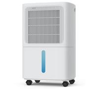 LEENON Deshumidificateur d Air 16L, Déshumidificateur Maison Electrique Silencieux con 3 Modes, Minuterie 24H, Séchage du Linge, Drainage Continu, Arrêt Auto, 35m² avec pour Salles de Bains, Chambres
