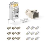 LEENUE Connecteur rj45 Cat7 Pass Through Lot de 10, 10 Gbit/S 600 Mhz