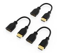 LEENUE Lot de 3 Rallonges HDMI Courtes 20 cm, 4K HDMI Mâle vers Femelle, Prise en Charge 3D, UHD, 2160p, Connecteur Court Pour Clé TV, Roku, PS5