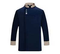 Leeonway Uniforme De Chef,Veste De Cuisine Homme,Vestes De Chef,Uniforme De Chef à Manches Longues,Anti Eau - Anti Graisse,Confortable Doux,pour HôTel Restaurant Bar Travail