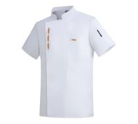 Leeonway Uniforme De Chef,Veste De Cuisinier Unisexe,Vestes De Chef,Veste De Cuisine,avec Poche,Ample Et AéRé,Confortable Doux,Convient Aux Chefs Cuisiniers Aux Boulangers Aux Barmen