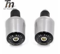 Leepee-Extrémités Universelles De Poignée De Guidon De Moto Cnc,Poids De Prise De Poignée De Motocross,Curseur Anti-Vibration Pour Options,7/8"" - Type Silver