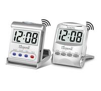 LEEPENK Lot de 2 réveils parlants pour personnes âgées aveugles, malentendants, horloge numérique à piles pour personnes âgées