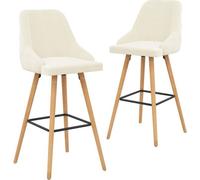 Leepesx tabouret de cuisine 2 unités, cuisine tabouret haut, cuisine chaises hautes, tabouret de bar, chaise haute, meubles de cuisine, velours crème