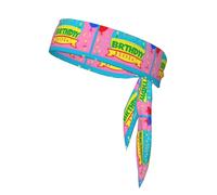 LEEPSS Cravate de tête de sport Happy Birthday - Confortable, respirant, tendance, unisexe - Convient pour la course, le yoga, le fitness et d'autres sports - Noir