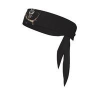 LEEPSS Late Night Owl Cravate de sport confortable respirante tendance unisexe pour course à pied, yoga, fitness et autres sports Noir