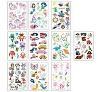 LEEQ 10 Feuilles Fée Tatouage Ephemere Enfant Fille, Lumineux Enfants Tatouages Fée Papillon, Tatoo Enfant Fille, Cadeau Anniversaire Enfants Invites pour Party Favors Anniversaire Décoration