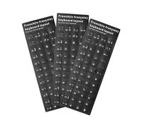 LEEQ 3 pièces Autocollants pour Clavier français Autocollants de Remplacement des Lettres du Clavier français pour Ordinateurs Portables