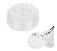 LEEQ Cils de distributeur de colle - 100 pcs supports de colle jetables en plastique pour faux cils, conteneur de colle de cils jetable,transparent