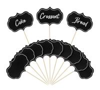 LEEQ Piques en forme de tableau noir - 30 PCS Ètiquettes alimentaires, pour buffet, fromage, cupcakes, cure-dents vierges pour fêtes, mariages, anniversaires