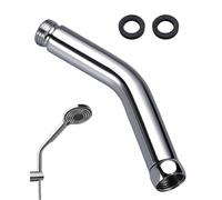 LEEQ Rallonge de pommeau de douche bras extension douche prolongateur pommeau de douche coude pour pommeau de douche en acier inoxydable 15 cm avec écrou en cuivre 2 anneaux d’étanchéité