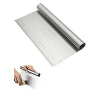 LEEQBCR 1 pcs Grattoir à Pâte en acier inoxydable avec échelle de mesure,coupe pate,pizza, Spatule à pâte - Spatule de cuisine pour gâteaux, cakes, pizzas, tartes, dough, 22 * 12cm