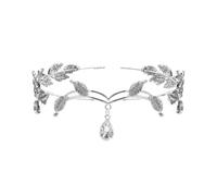 LEEQBCR 1 pièce Forêt Elfe Couronne, Coiffe Elfique, Mariée de Mariage Diademe Femme, Mode Cristal Couronne, Accessoires Elfe, pour le Cosplay