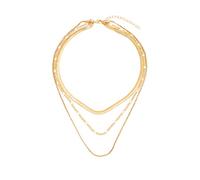LEEQBCR 1pcs Collier ras du cou bohème à plusieurs rangs en or pour femmes et filles