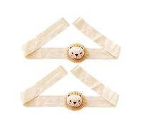 LEEQBCR 2 PCS Embrasses de Rideaux en Forme d'animal de Dessin Animé Embrasse pour Rideaux pour Chambre d'enfant ou Bureau Décoration de Fenêtre de Chambre d'enfant Lion