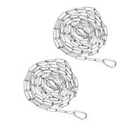 LEEQBCR 2 pièces Chaîne en Acier inoxydable 3.2mm 0.5m Chaine Acier + 4 pcs Mousqueton Chaîne de Maillon d'extension pour Accrocher Chaîne d'ancre Hamac Multifonctionnel