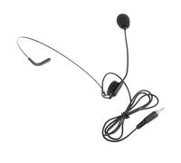 LeeQinersw 1 Pièces Mini Casque Professionnel, 3,5 Filets de Vis Casque, Micro Porté Tête Micro, Noir