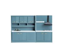 LeeQinersw 2 è Meuble Cuisine Miniature Hoe Ventilée Robuste Meuble Miniature Évier Plaque Cuisson Quincaillerie Dorée