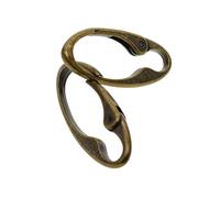 LeeQinersw 2 Mousquetons à Ressort en Alliage de Bronze, Porte-clés Suspendu pour Sac à Dos, Boucle à Ressort Elliptique