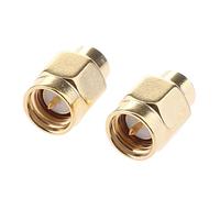 LeeQinersw 2 Pièces Connecteur SMA Adaptateur RF Capuchon Coaxial Couvercle Antipoussière Matériau Cuivre Plaqué Or Utilisable dans Atelier Laboratoire