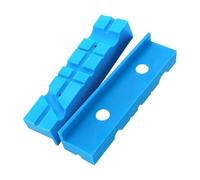 LeeQinersw 2 Pièces Protections de Mâchoire D'Étau Mâchoires de Rechange Inserts Souples Garnitures Universelles Rainurées pour Adhérence Maximale Approprié Pou, 5 Pouces