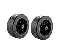 LeeQinersw 2 Roues Rechange pour Chariot Pliable, Roues pour Chariot Pliable, remorque Jardin, Entretien et réparation, Diable, pneus pour pelouse et Plage, 8 Pouces Road Black