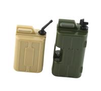 LeeQinersw 2x 1/10 à échelle Simulation Le carburant du peut régler la décoration simulée de tambour à de récipient de carburant pour SCX10 1:10, Vert et Kaki