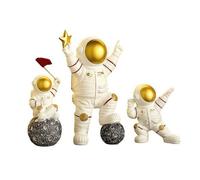 LeeQinersw 3 Piè Figurine d’Astronaute Intérieur | Design Moderne, Statute Cosmonaute, pr Bureau, lon