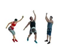 LeeQinersw 3 Pièces Figurines Miniatures D'Alpinistes Personnages pour Diorama Modèles de Scénario Peintes à La Main En Résine Convient pour Les Maquettes et La, Échelle 1 87