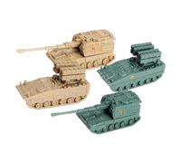 LeeQinersw 4x 1/144 Modèle de Réservoir Modèle à Collectionner à Collectionner Le Décor de Bureau D'éducation Des Véhicules Blindés