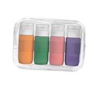 LeeQinersw 4x bouteilles de pour articles de toilette Taille de 80 ml Récipient de toilette de fuite de fuite pour le conditionneur à l'huile, Couleur Foncée