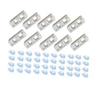 LeeQinersw 50 Clips de Fixation pour Cages et Clôtures pour Animaux, Boucles, Clips pour Cages en Fil de Fer, Remplacement Direct des Accessoires, Clôture, Blanc