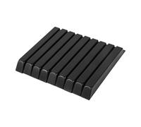 LeeQinersw 52 Pièces Revêtements de Touches de Piano Kit de Rénovation Outil de Maintenance Touches de Remplacement pour Restaurer Les Claviers Adapté pour, Noir Brillant