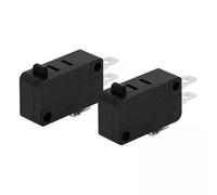 LeeQinersw 5x2 Pièces KW7-0 Micro-Interrupteur à 3 Broches avec Bouton-Poussoir, Interrupteur de Course de Porte de Four à Micro-Ondes, 6 pièces