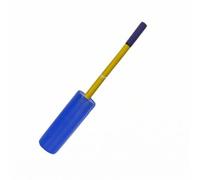 LeeQinersw Aide d'Entraînement de Basket Outil Interférence Bâton d'Opposition pour Perturber les Tirs et Dribbles avec Tête Matelassée en Cuir PVC Noyau en, Bleu, Forme Ronde